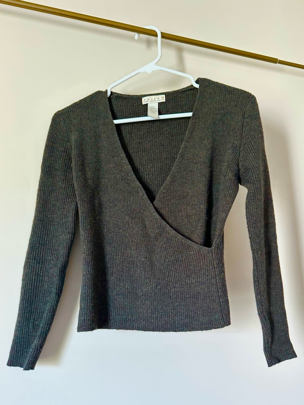 Tweeds 100% Italian Merino Dark Green Sweater